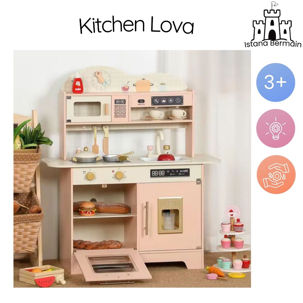 Lova Kitchen Set Mainan Masak Anak Mainan Dapur Anak Mainan Masak Masakan Anak Kitchen PInk