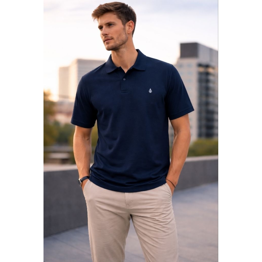 kaos volcom model polo cotton