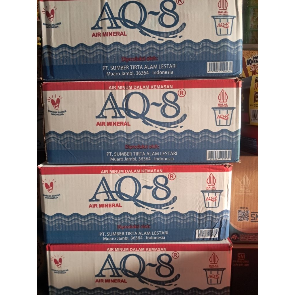 Air mineral AQ8 120ml x 72 cup (gelas kecil)