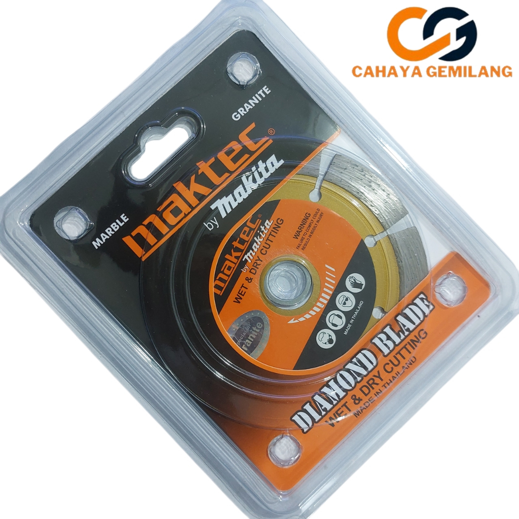 Mata Potong Keramik Granit Diamond Wheel Kering Gurinda 4" Inch Maktec Mata Pisau Mesin Gerinda Diam