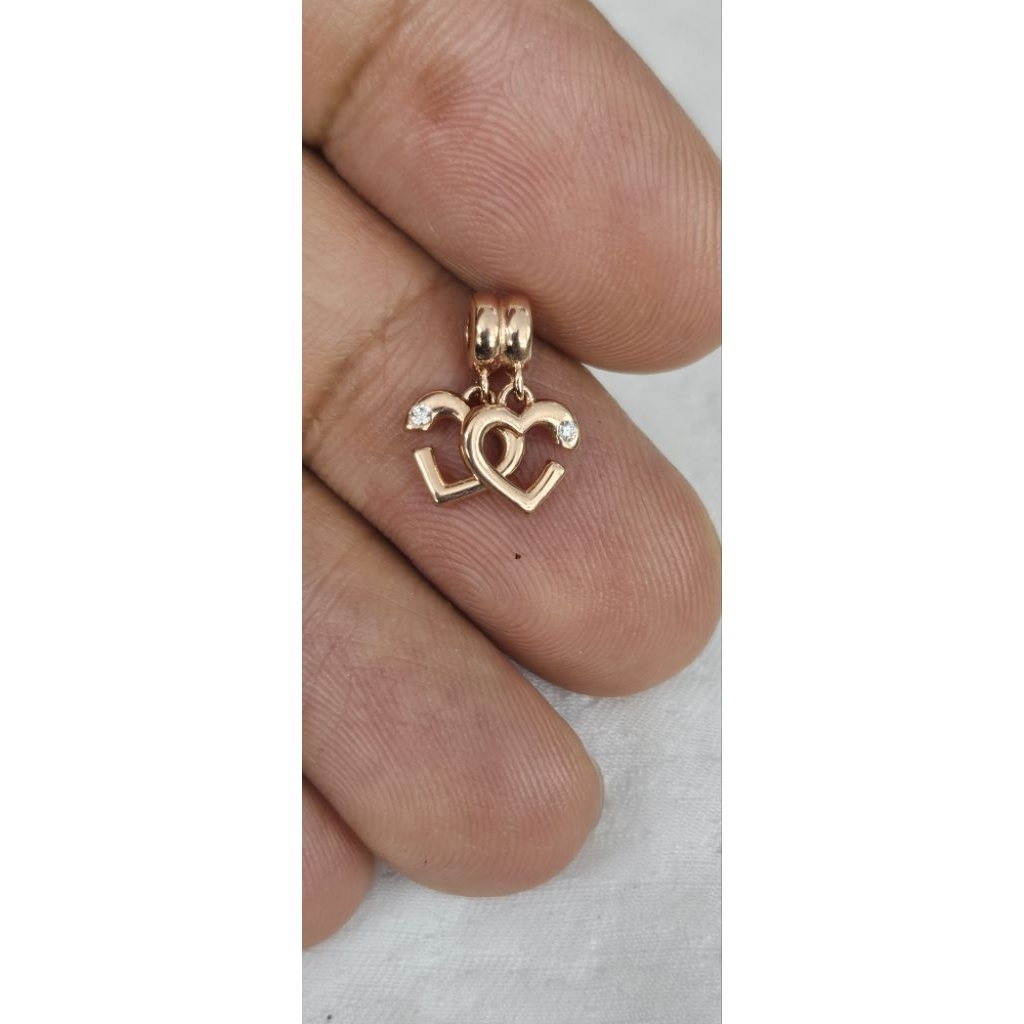 liontin bahan gelang 2 mm love variasi ad mata emas 75 17k