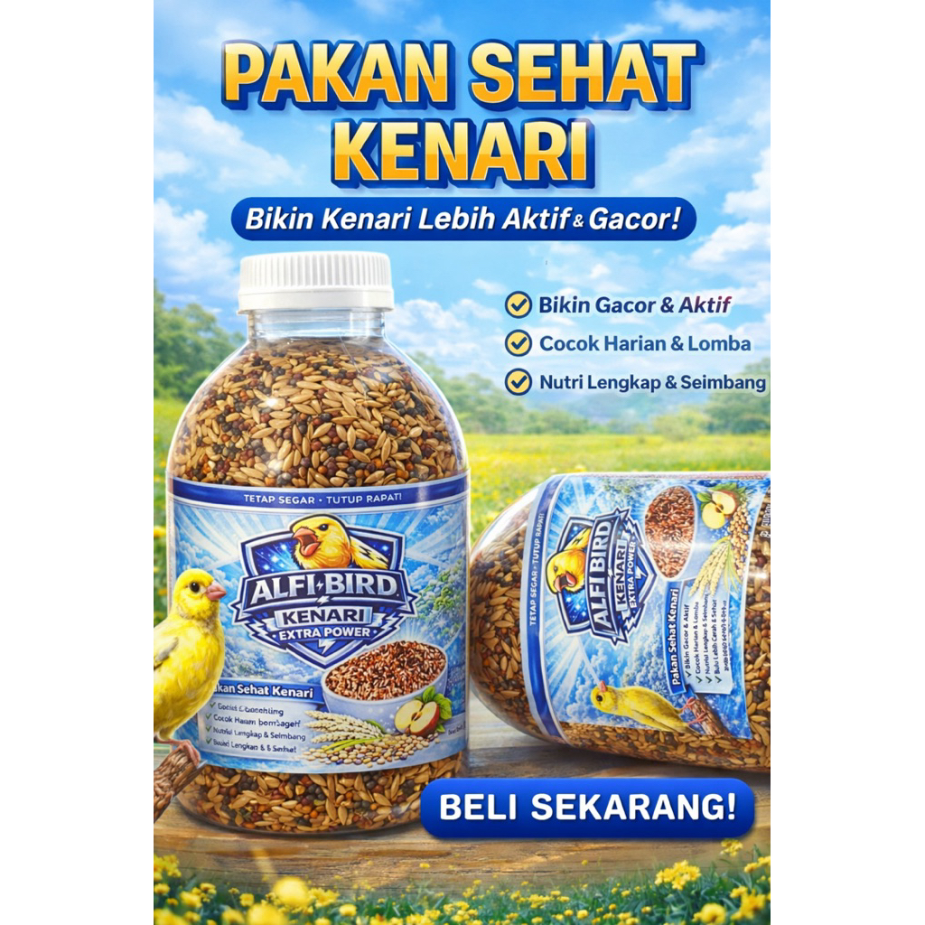 ALFI KENARI PAKAN RACIKAN TINGGI BURUNG KENARI