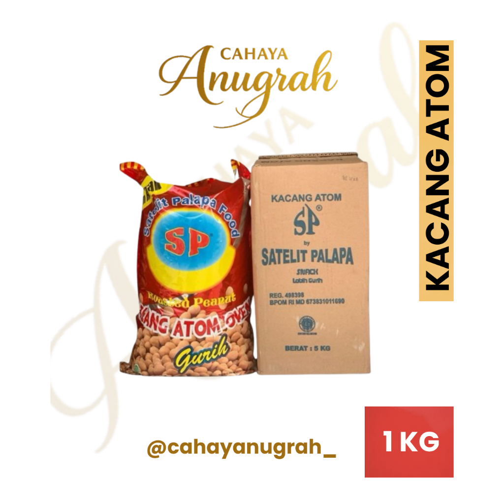 Kacang Oven Satelit Palapa Repack 500 G , 1 KG - Kacang Atom Oven Satelit Palapa 5kg