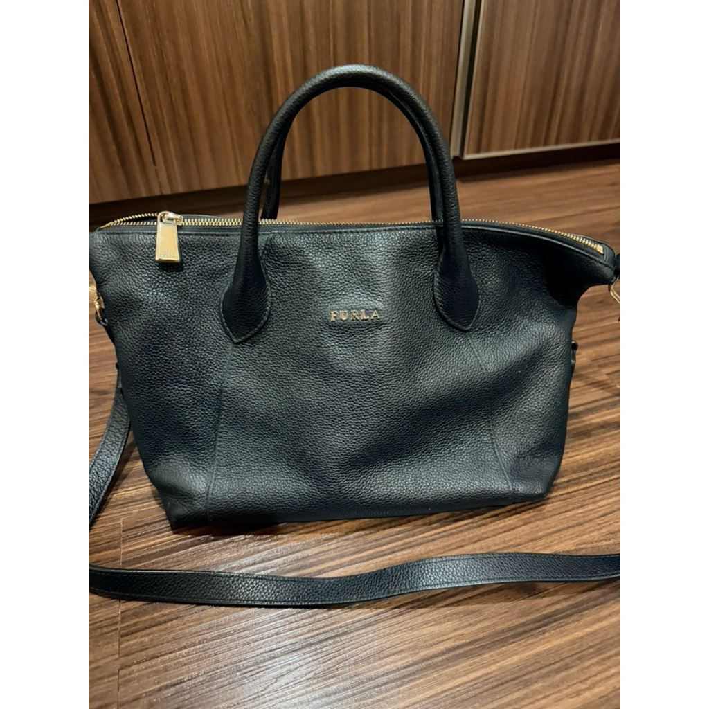 tas kulit Furla Hitam Ori prelove