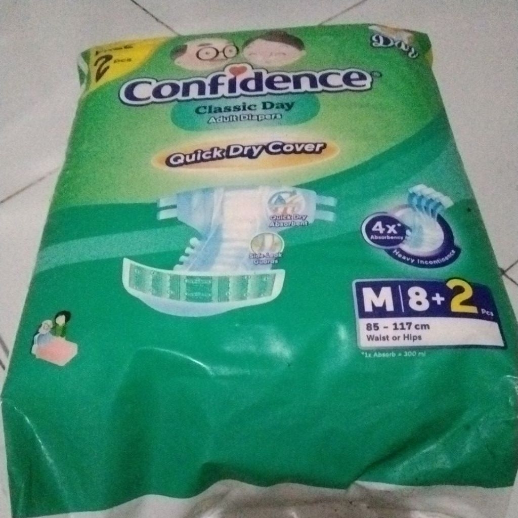 confidence popok dewasa popok day classic m8 / m10