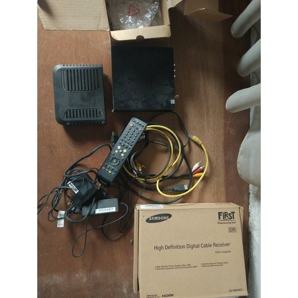 STB BEKAS BERLANGGANAN FIRSTMEDIA FIRST MEDIA LENGKAP SET TOP