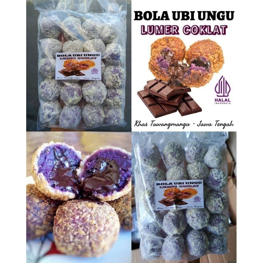 Bola Ubi Ungu Coklat Lumer