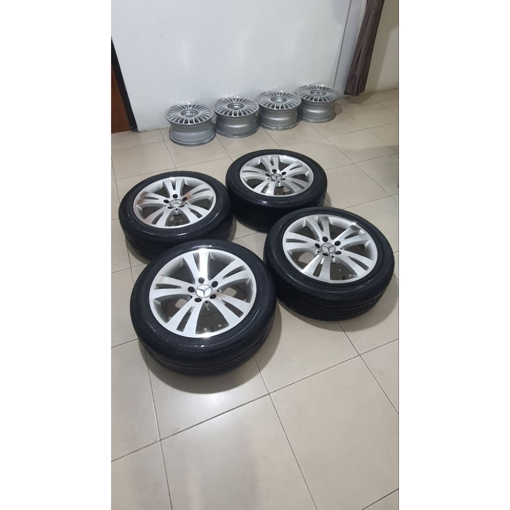 velg oem mercy w140 ring 17 5x112/5x114 lebar 7,5 et 47 full gurat