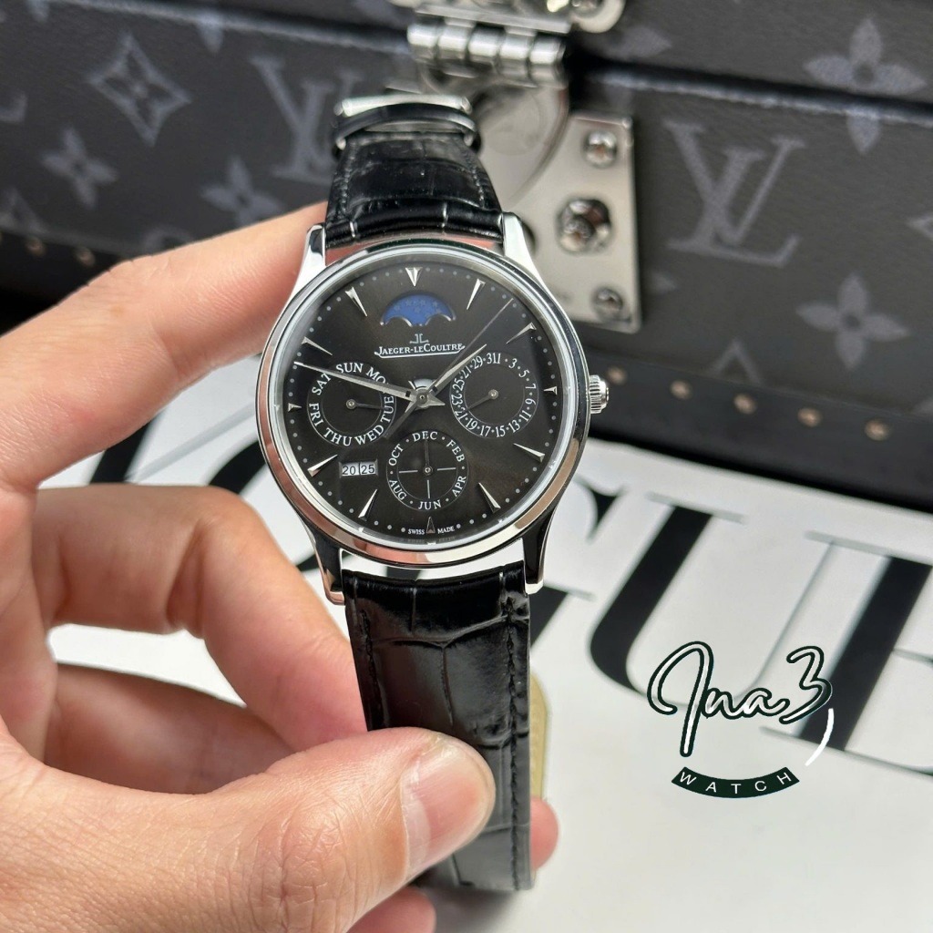 JaegerLeCoultre Master Crafted Ultrathin Perpetual Calendar Matte Gray Dial 40mm Fullset Watches