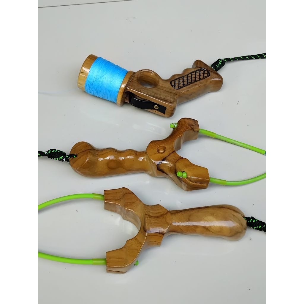 ketapel OTT miring kayu jati satu set