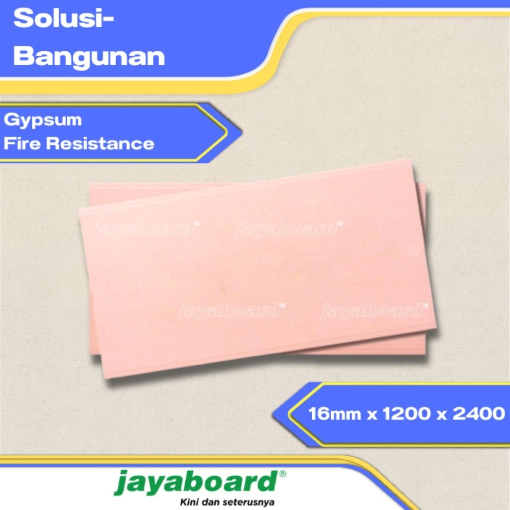 Gypsum jayaboard firestop 16mm 1200x2400/gypsum tahan api/gypsum anti api/gypsum fs/gypsum/gipsum/pl