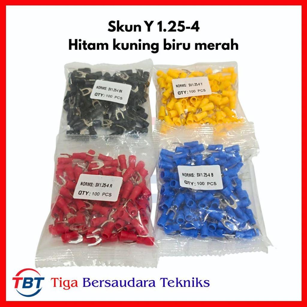 Skun Y 1.5mm Skun Kabel Y 1.25 - 4 Skun Garpu 1.25 - 4