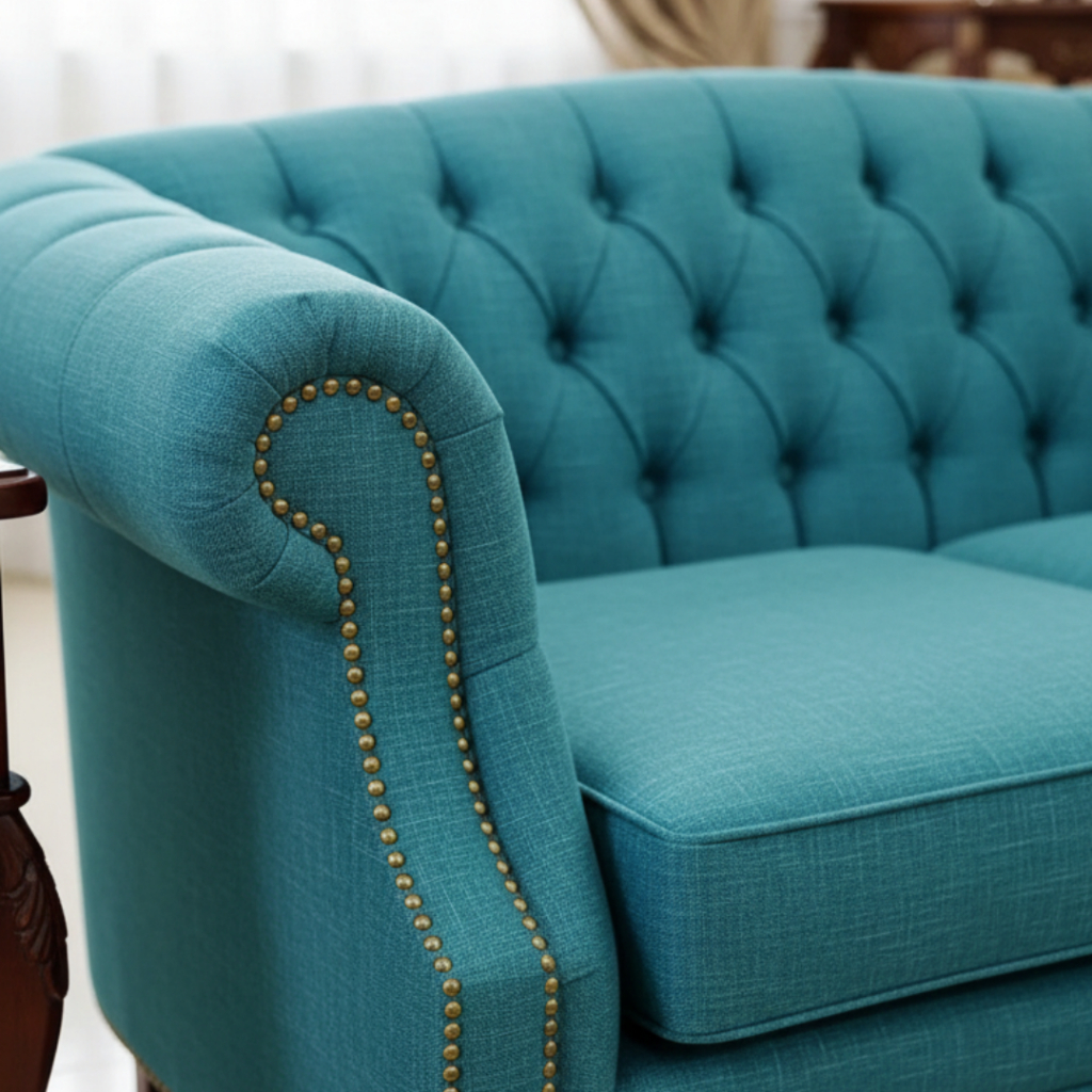 DAPHNIE Kain Kanvas Jepang Tebal Premium Untuk Sofa Tas Furniture Biru Marine