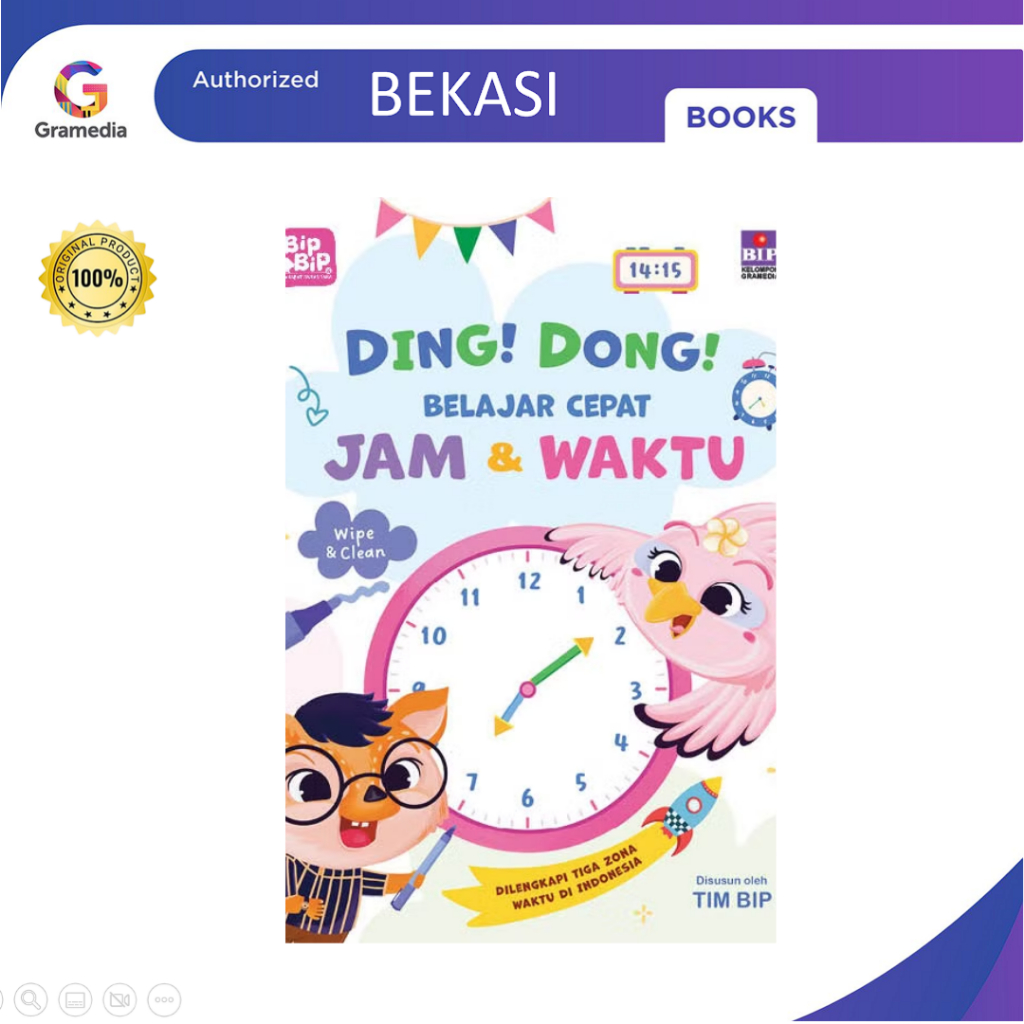 Gramedia Bekasi Buku Anak DING DONG BELAJAR CEPAT JAM DAN WAKTU