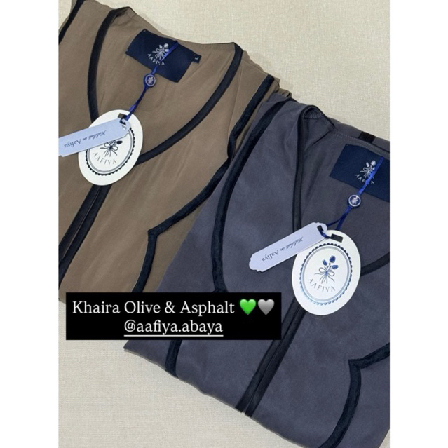 Aafiya Abaya Khaira Abaya Asphalt L