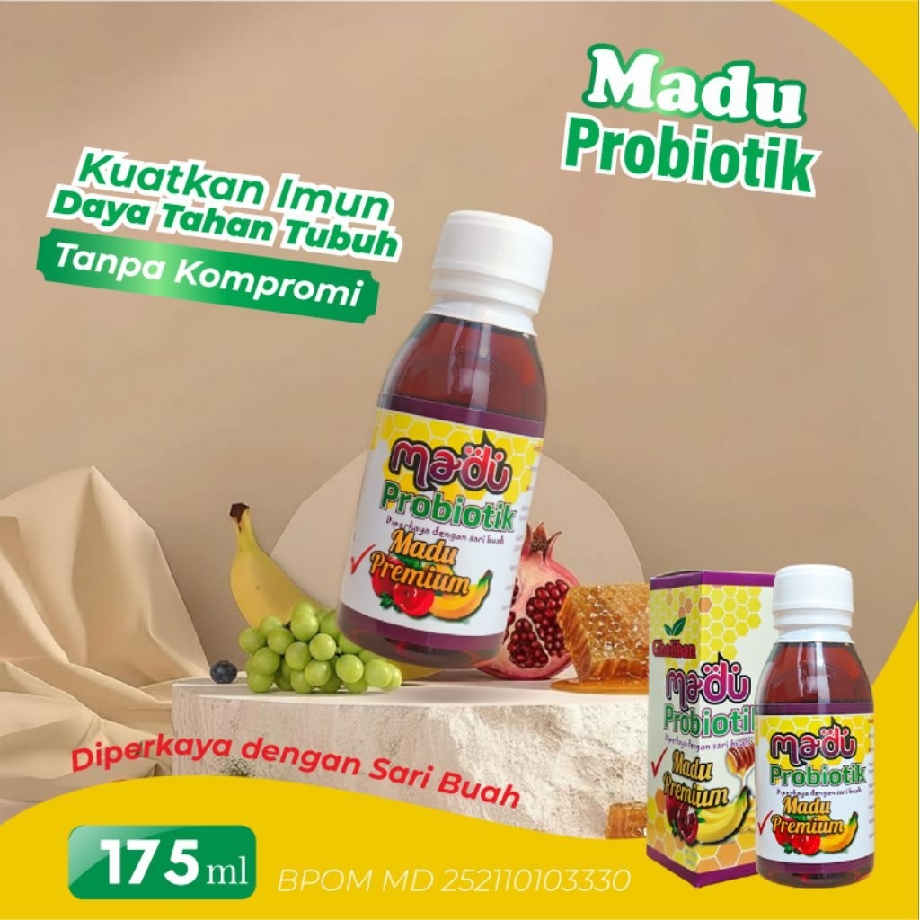 Madu Probiotik Sari Buah Gholiban 150g Memperkuat Daya Tahan Tubuh Anak