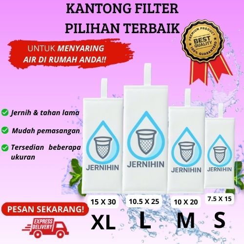 Filter Kran Air 5 Micron Polyester Jernih Saringan Tandom Air kran penjernih Air Sumur Keruh Bau Ber