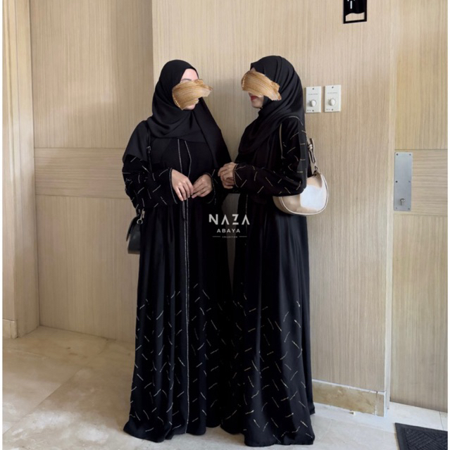 JAZEERA ABAYA | Mata Gold dan Putih | Abaya Saudi Dubai Gamis Arab Gamis Hitam Gamis arab