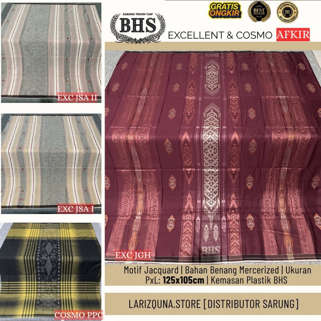 Sarung BHS Excellent Gold Motif E57 JGH JSA Copper Original