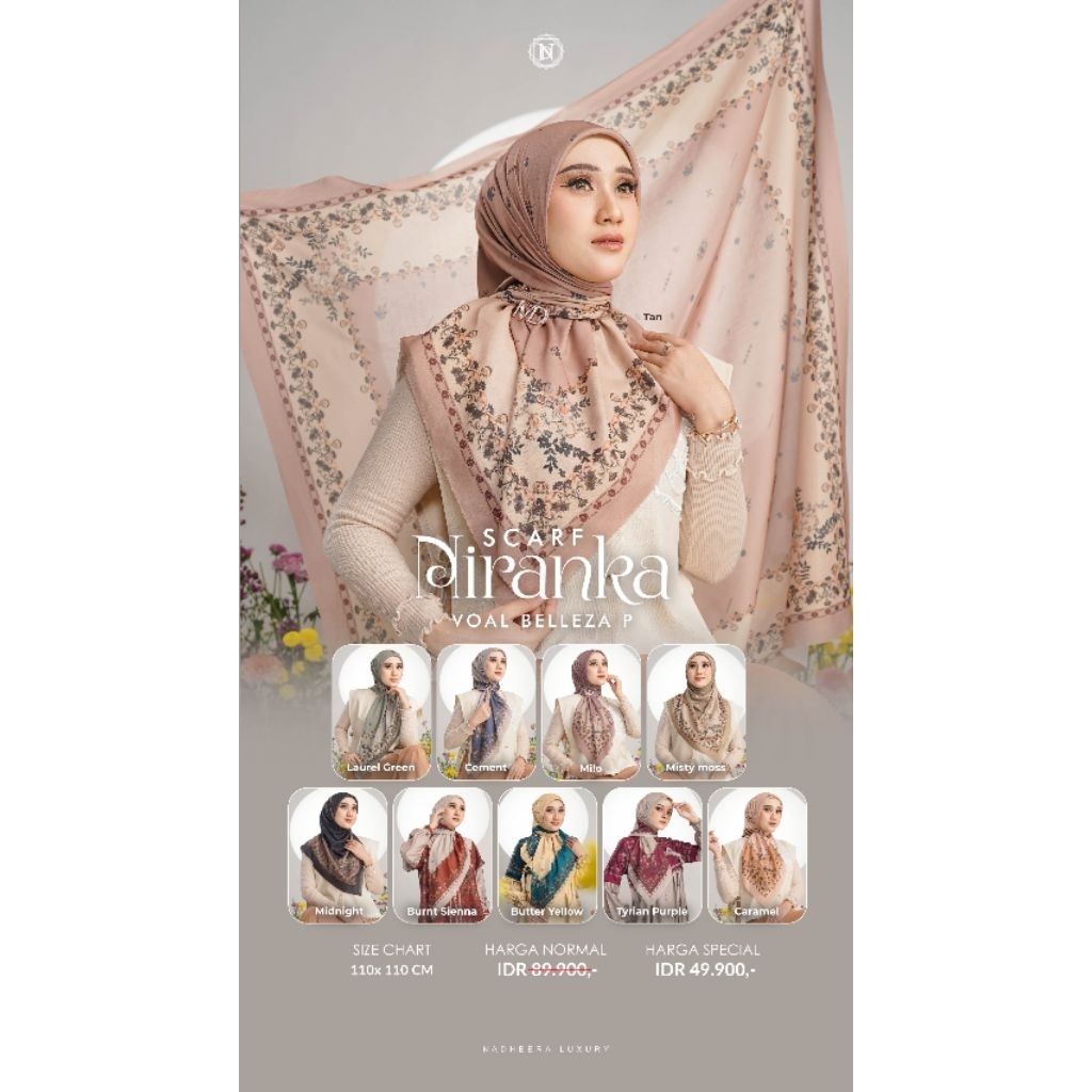Nadheera Hijab Nadheera luxury Niranka scarf