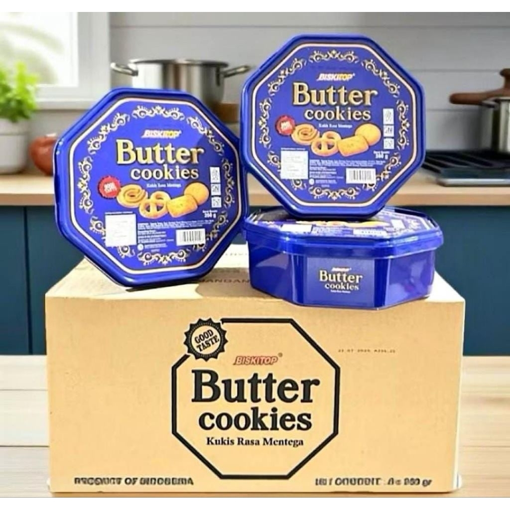 BISKITOP BUTTER COOKIES SEGI 8 BISKUIT BISKITOP KARTONAN ISI 6