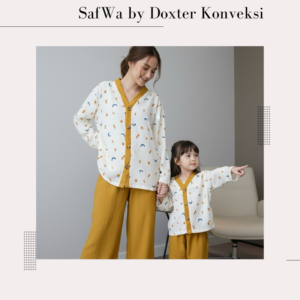 PIYAMA ADEM/BAJU TIDUR NYAMAN/ ONE SET KIMONO COUPLE IBU DAN ANAK