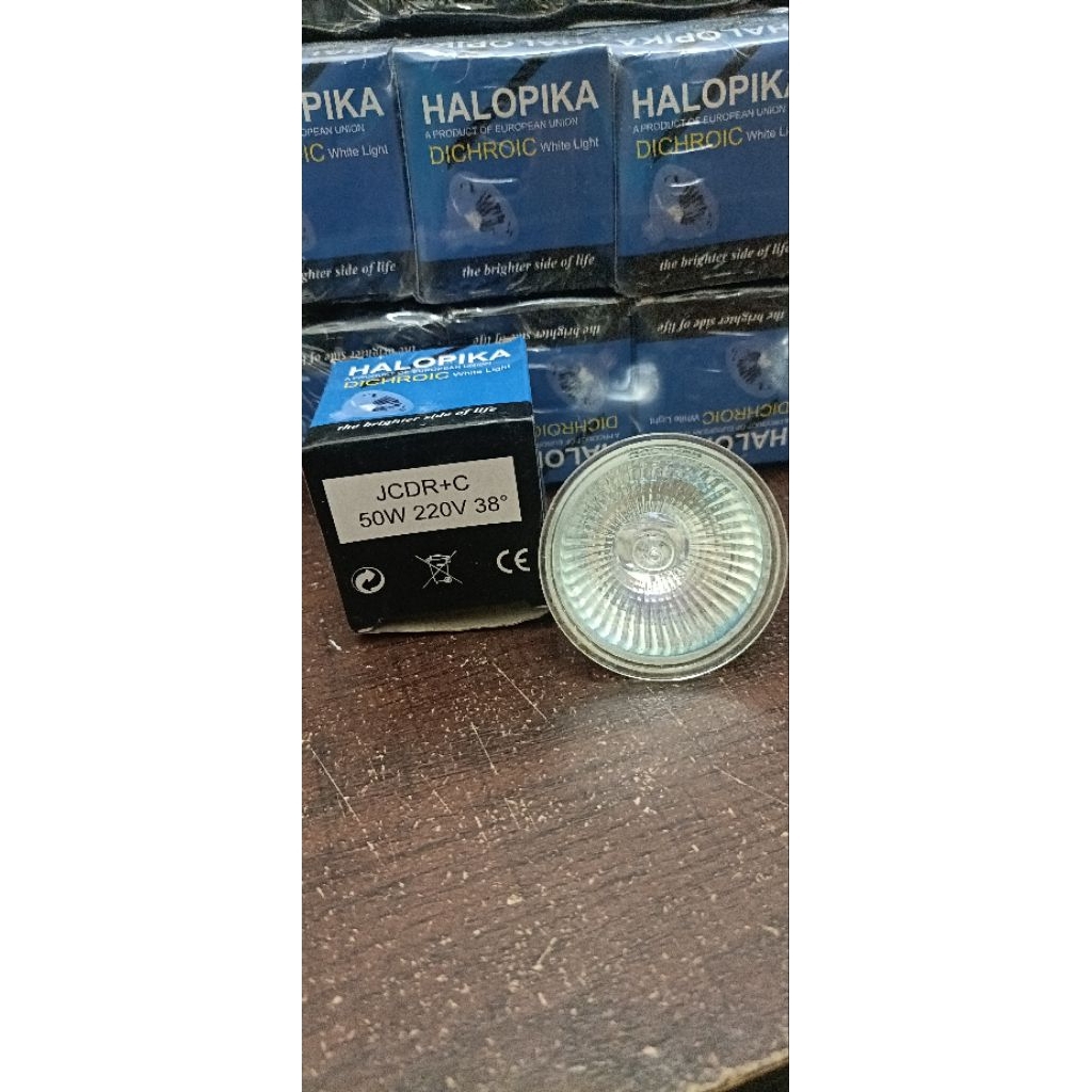 Halopika Lampu halogen MR16 dichroic white light JCDR+C 50w 220v 38°