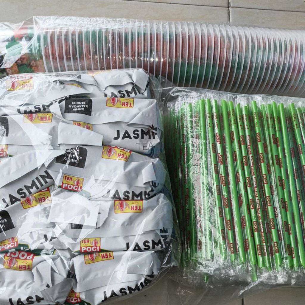 teh poci paket usaha satu paket sudah bisa jualan