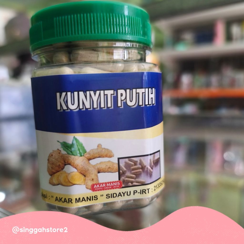 Serbuk Kunyit Putih Asli 130 kapsul