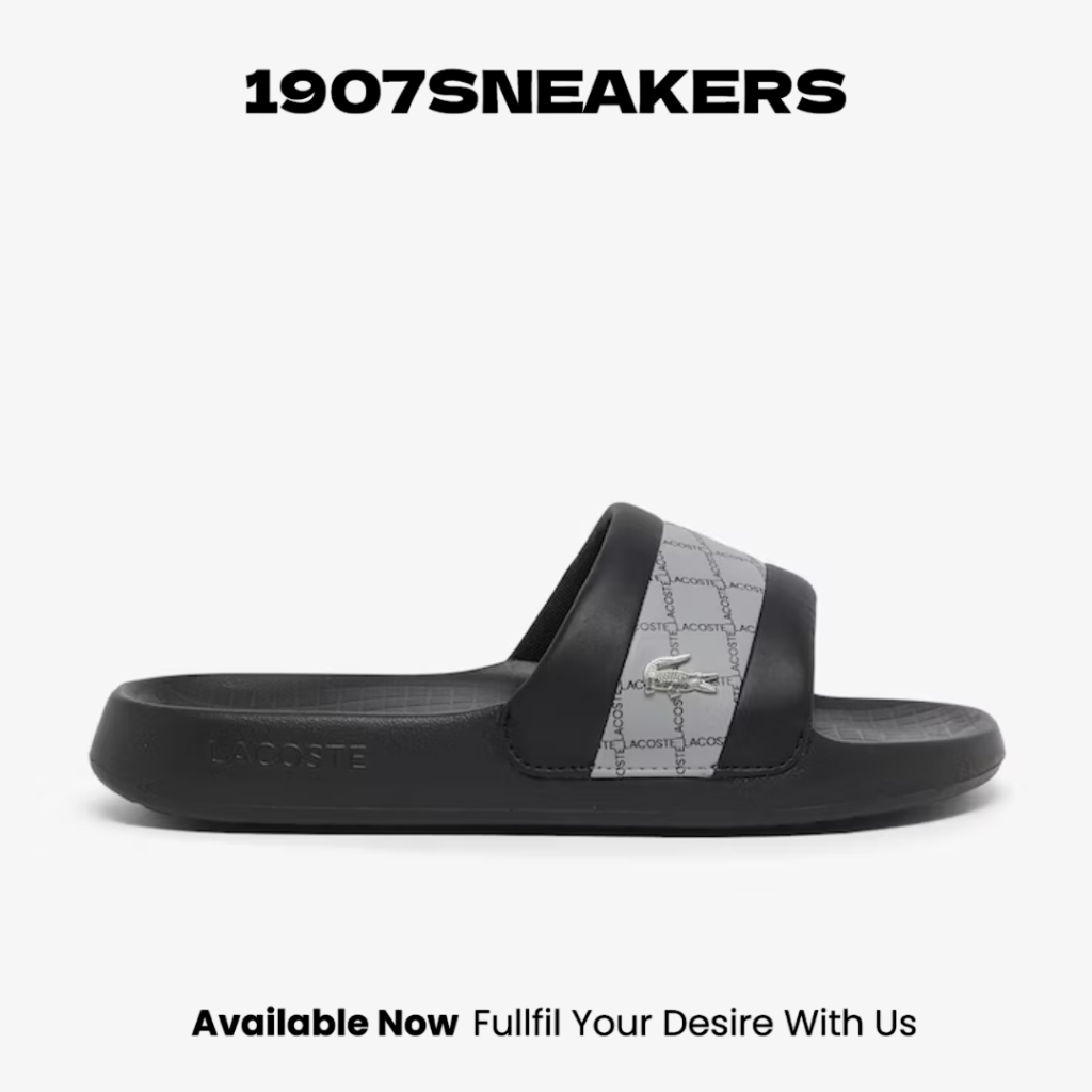 Sepatu Sendal Pria Lacoste Serve Slides Hybird - Black LAC51CMA0055-231