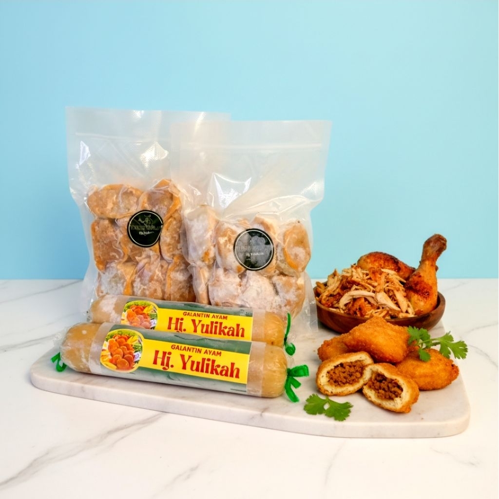 frozen food Galantin Ayam dan Tahu Walik merk Hj.Yulikah Praktis dan enak Makanan Bergizi