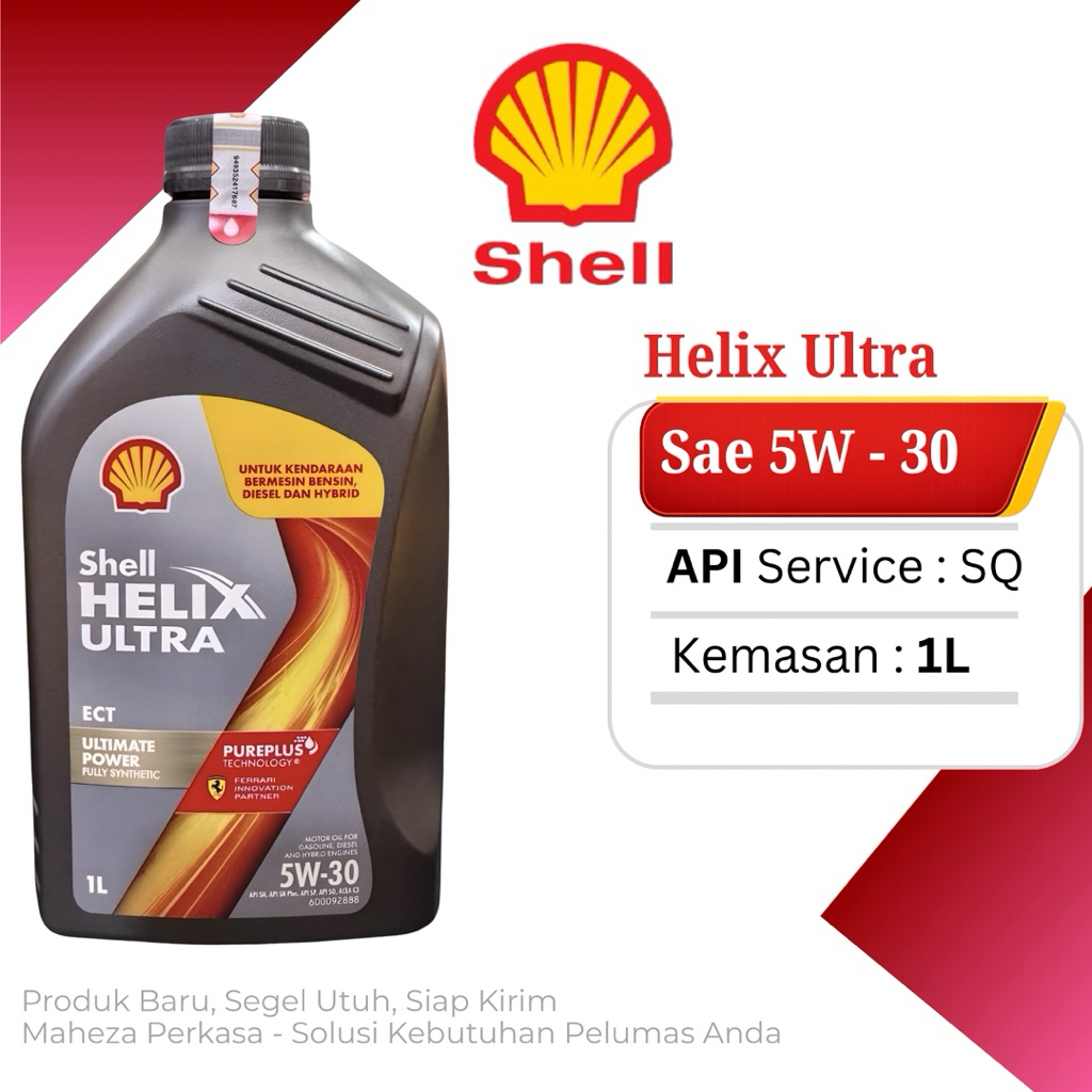 Shell Helix Ultra 5W-30 Oli Mesin Mobil Full Synthetic API SQ Bensin Diesel Hybrid 1L
