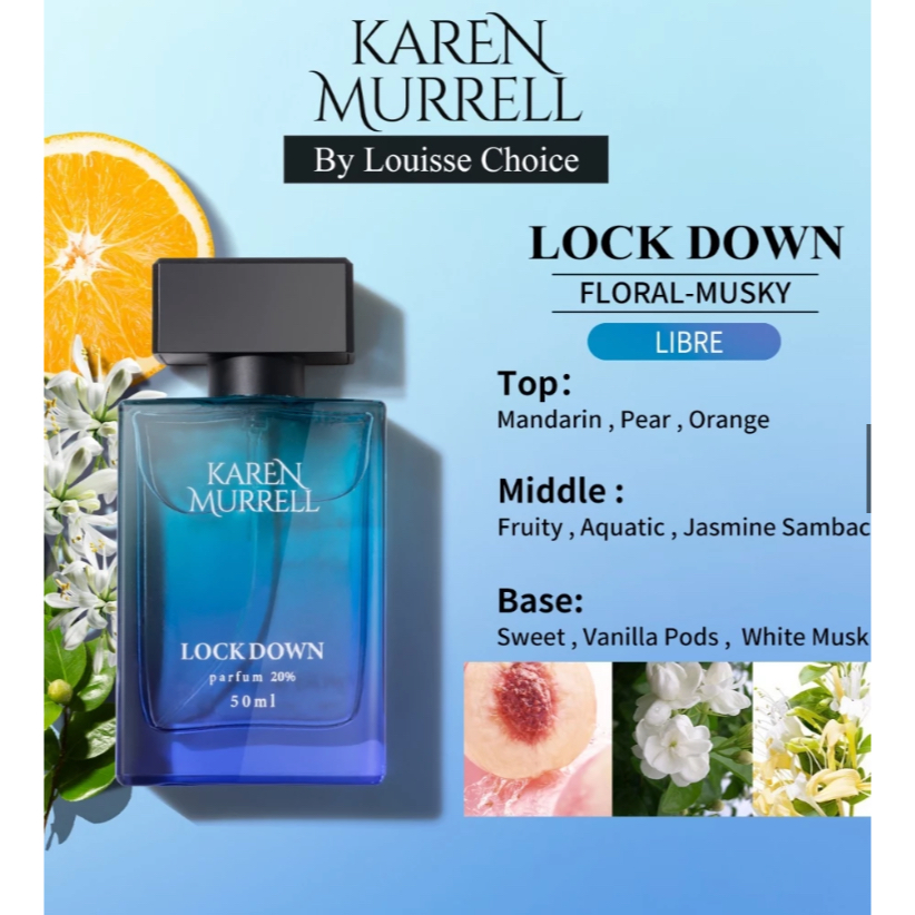 LOUISSE CHOICE & KAREN MURRELL Lock Down Parfum 20% 50ml BPOM 48 Hours Lasting EDP