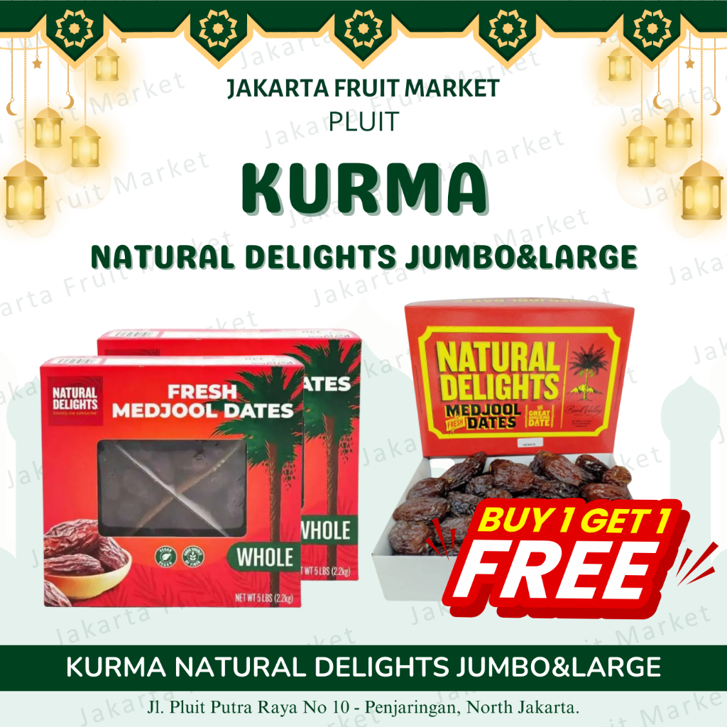 KURMA MEDJOOL DATES JUMBO/LARGE NATURAL DELIGHT 1KG/2KG
