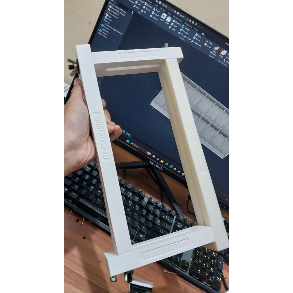 Press rakit baterai 3d print kuat rapi/ tatakan baterai buat spot welder / bracket rakitan baterai p