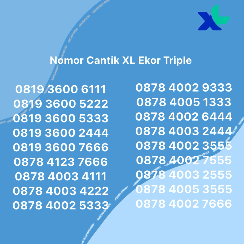 Kartu Perdana Nomor Cantik XL Ekor Triple