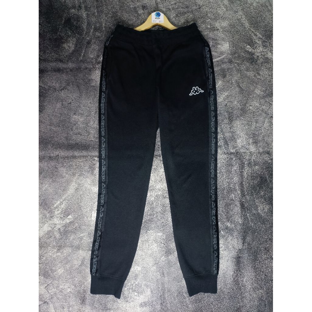 Trackpants Jogger Kappa Tapped Hitam Size L Second