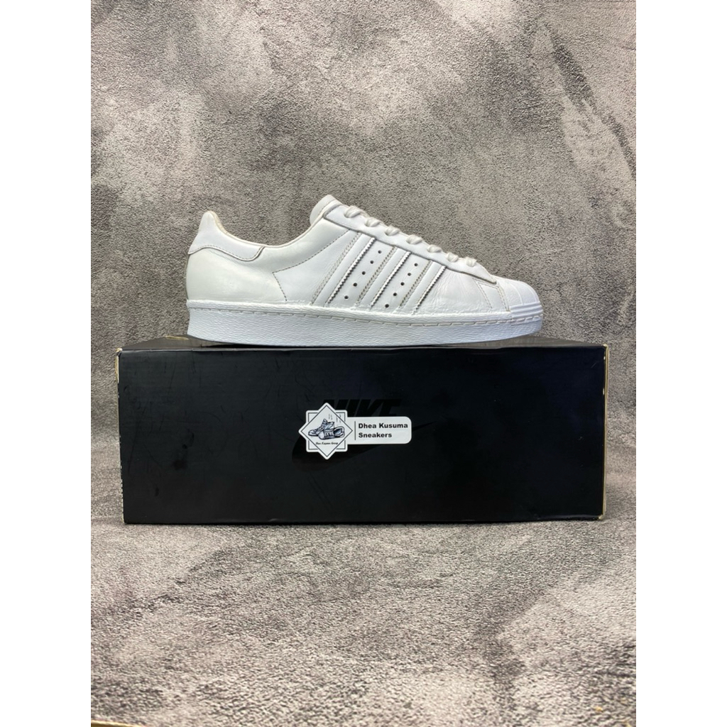 Sepatu Second  Adidas Superstar Full White Size 41 1/3 Insole 26 CM Original Guarantee 100%