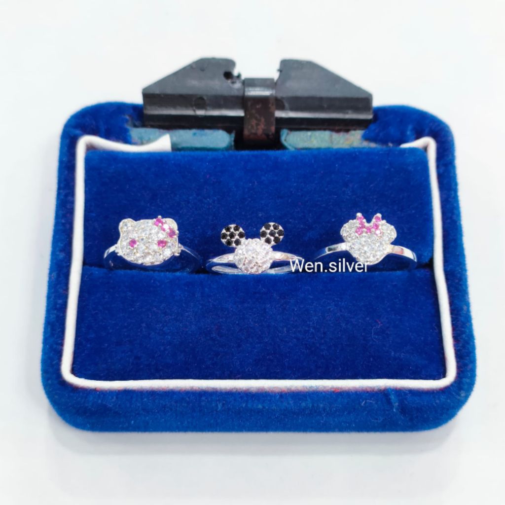 Cincin Anak Silver 925 Lapis Emas Putih