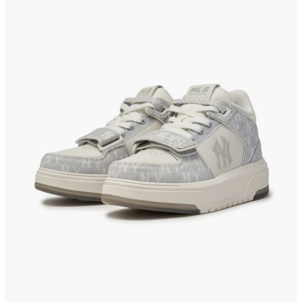 (PO KOREA) MLB SHOES - CHUNKY LINER MID DENIM MONOGRAM SL NEW YORK YANKEES - ORIGINAL KOREA