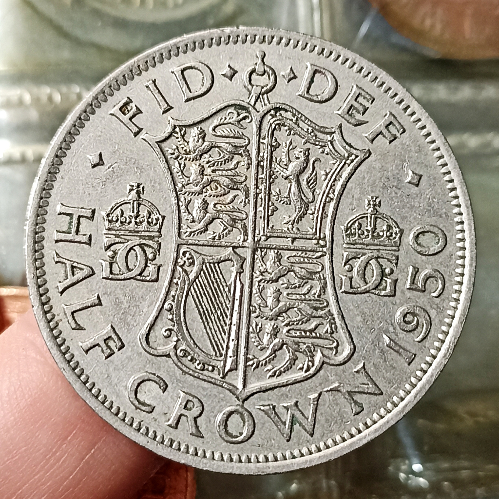 Koin Kuno Inggris (United Kingdom) Half Crown Tahun 1950