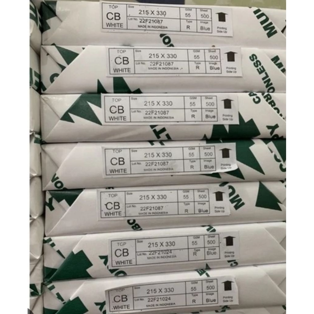 Kertas NCR Putih MULTICOPY MC- Model TOP PUTIH WHITE , Ukuran F4, 500 Lembar