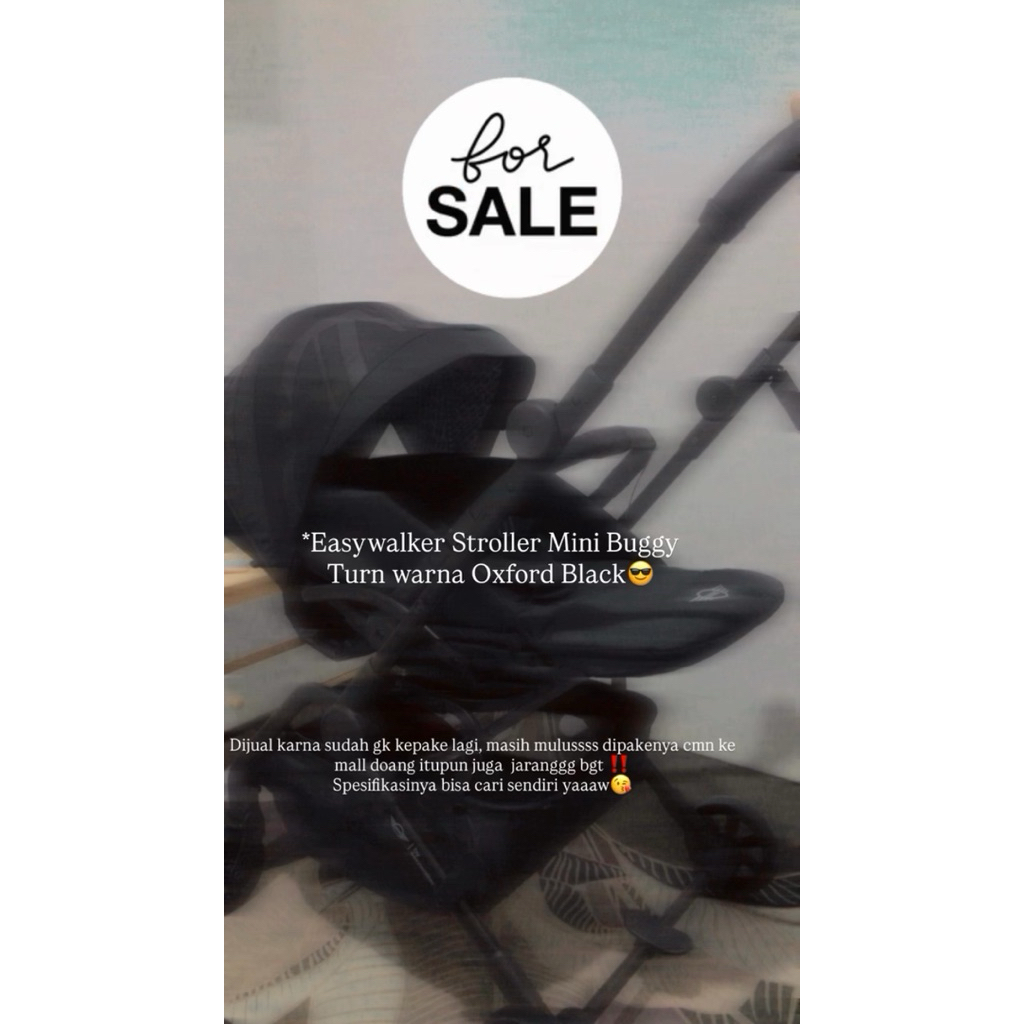 (Preloved) Stroller Easywalker Mini Buggy Turn warna Oxford Black