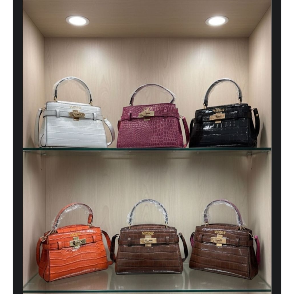 tas wanita Vicenzo belt croco glossy
