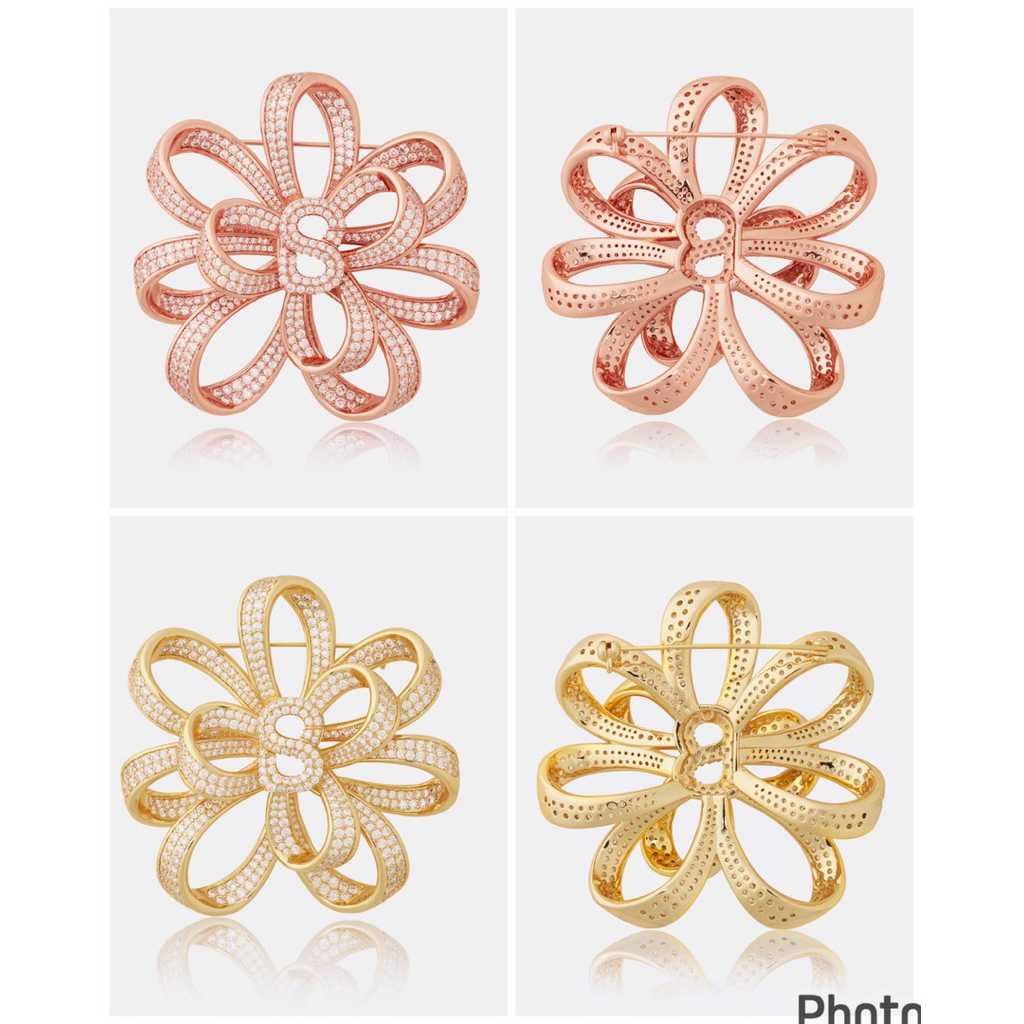 New Sale Store Original Buttonscarves Florence Brooch - Rose Gold Gold Brooch Buttonscarves Bross Bu