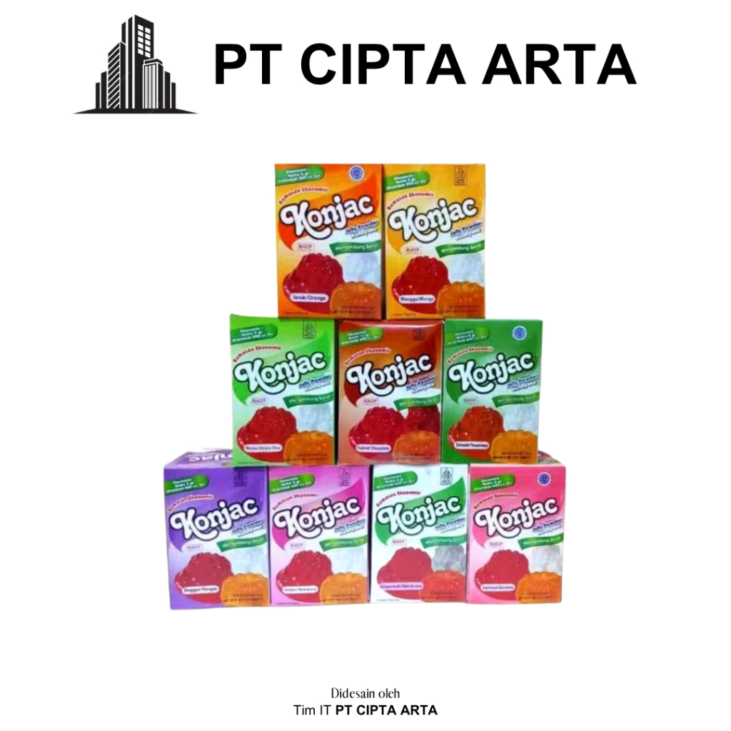 Konjac Jelly Powder 6 gr Rasa Stroberi | Mangga | Kelapa Muda | Jambu | Jeruk | Leci | Anggur | Melo