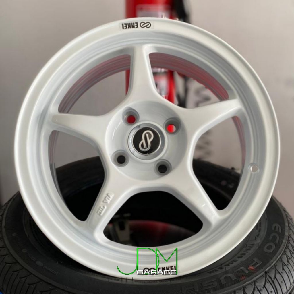 velg enkei tulang ring 15 lebar 6,5 et 42 velg mobil r15 velg racing agya ayla swift fronx brio jazz