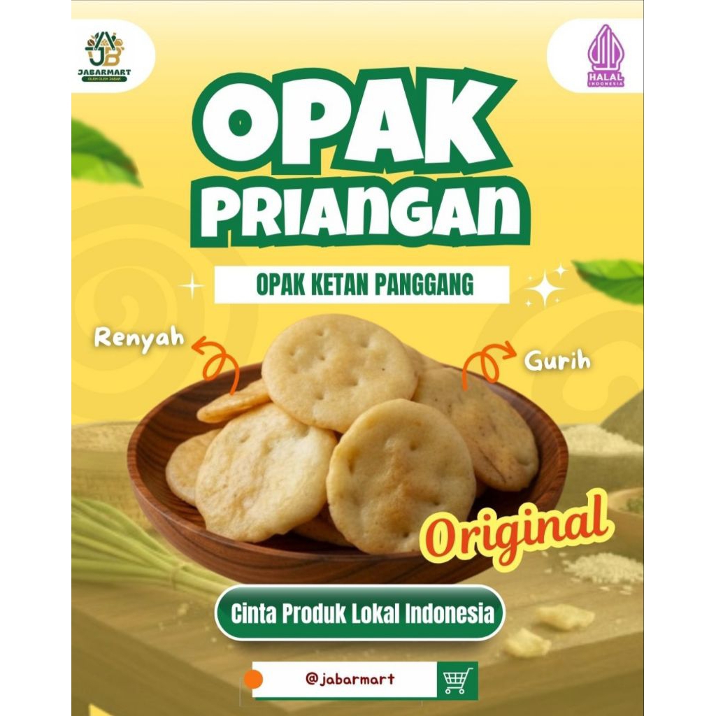 Opak Ketan Panggang | Opak Rasa Original | Opak Oven | Opak Crispy | Rice Crispy |  Opak Mini | Opak