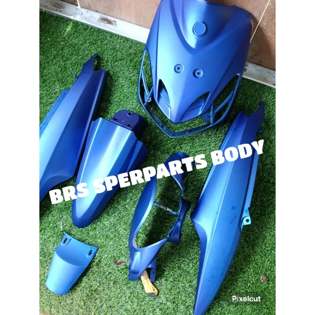 cover full body halus Yamaha Mio smile warna biru doff