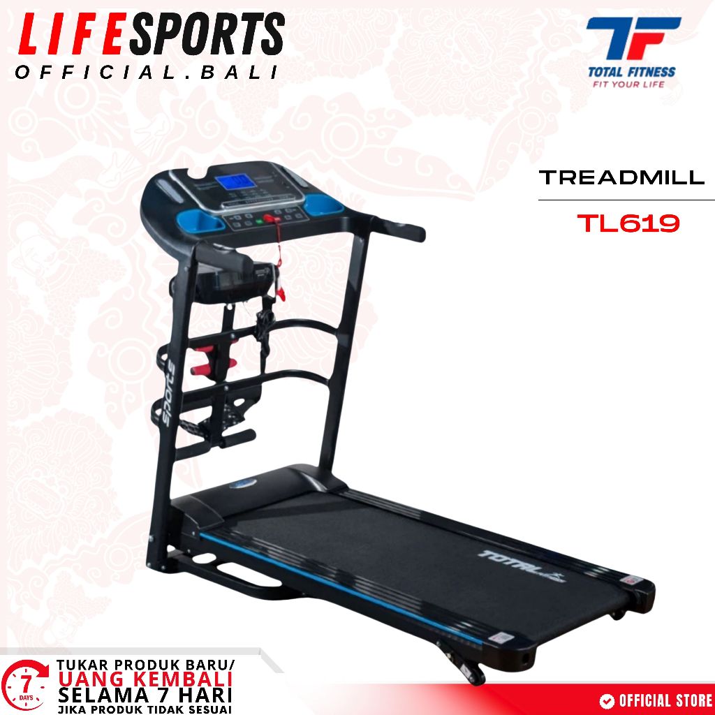LIFESPORTS - CARDIO ALAT OLAHRAGA FITNESS TREADMILL TL-619 TOTAL FITNESS